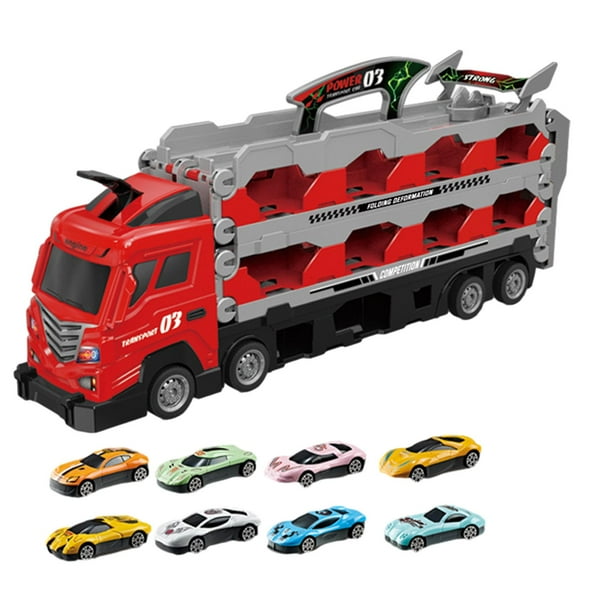 Juego De Juguetes Para Camiones Transportadores Grandes Juguete Transportador De Almacenamiento Plegable Para Ni os Y Ni as Walmart en linea