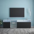 thumbnail image 1 of 200x35x55CM High Gloss LED TV Cabinet with 3 Doors Modern TV Stand (White/Black)[US-Stock] My Lux Decor Round, 1 of 6