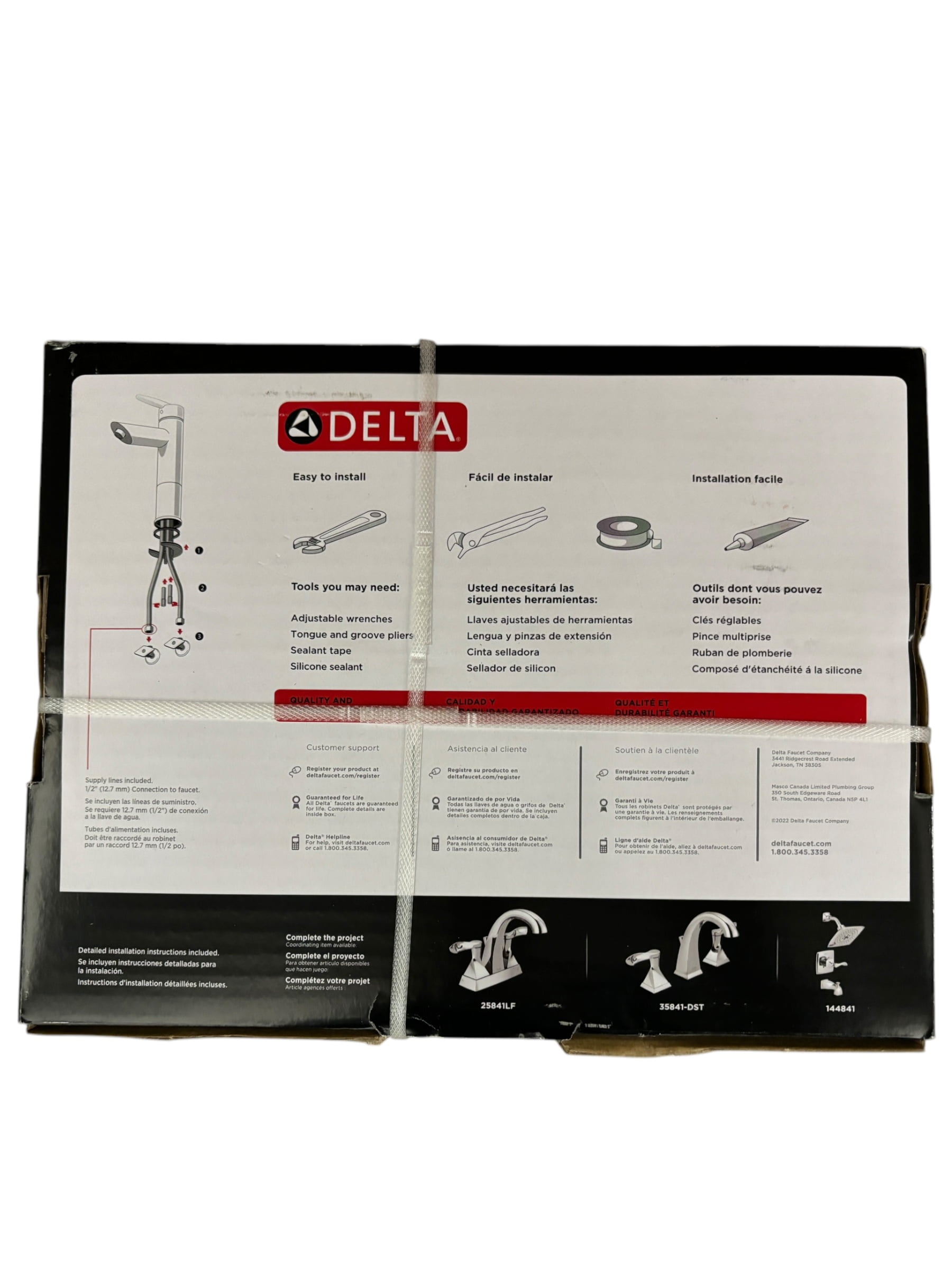 Delta Alux Two Handle Widespread Faucet, SpotShield Brushed Nickel