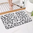 thumbnail image 4 of White and Gray Of Leopard Print Bathroom Rugs Mat,Non Slip Microfiber Bathroom Rug,Rubber Backing,Soft Bathroom Mats for Bathroom Floor,Tub and Shower,17x27in(43x68cm), 4 of 5