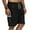 Black, variant on Mens Casual Cargo Shorts Drawstring Summer Beach Stretch Twill Shorts Olive Green