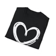 thumbnail image 5 of Heart, Gildan Unisex Softstyle T-Shirt, Heart Drawing Graphic Tee, S-3XL, 5 of 5