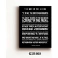 thumbnail image 2 of Inspirational Canvas Wall Art the Man in the Arena Quote Canvas Prints Framed Theodore Roosevelt Speech Quotes Paintings Artwork Ready to Hang Wall Decor for Home Living Room Office, 2 of 4