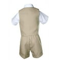 thumbnail image 4 of Baby Boy & Toddler Formal Vest Shorts Khaki Suit Extra Vest Bow Tie 7pc Set S-4T, 4 of 6