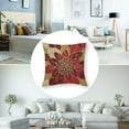 thumbnail image 5 of nygtbtfer Burgundy Red Brown Pillow Covers  Set of 2, Dahlia Floral Decorative Outdoor Throw Pillow Covers Linen Geometric Flower Modern Style Cushion Pillow Covers for Sofa Couch Outdoor Decor White, 5 of 7