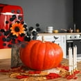 thumbnail image 4 of ZToonmas Halloween Artificial Flowers, 25.1" Black Realistic Leaf with Spooky Sumflower, Home Supplies Holiday Party Fake Plants, Ideal for Table Centerpieces, Orange, 4 of 6