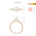 thumbnail image 5 of ANGARA Freshwater Cultured Pearl Ring with Diamond Collar in 14K Rose Gold for Women | June Birthstone, Birthday, Anniversary, Jewelry Gift for Women | Pearl Ring, 5 of 8