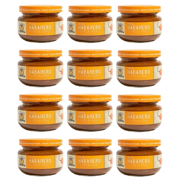Louisiana Pepper Exchange 4oz Orange Habanero Pepper Puree Sauce, 12-Pack