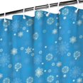 thumbnail image 3 of Blue Christmas Snowflake Pattern Shower Curtain 36"x72" ,Bathroom Decorative Shower Curtains Set with 12 Hooks,Modern Waterproof Washable Shower Curtain, 3 of 6