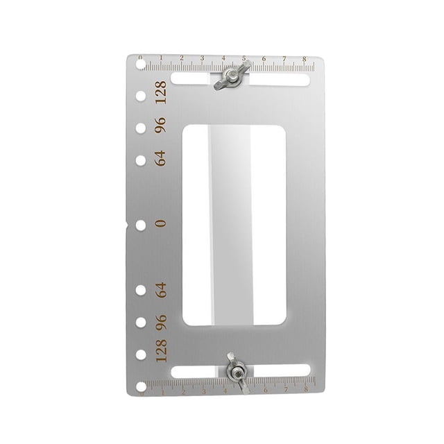 Yeacher Localisateur de Perforation en Acier Inoxydable pour Porte Poignée de Meuble Guide de Perçage de Trou de Menuiserie avec Échelle pour Tiroir d'Armoire