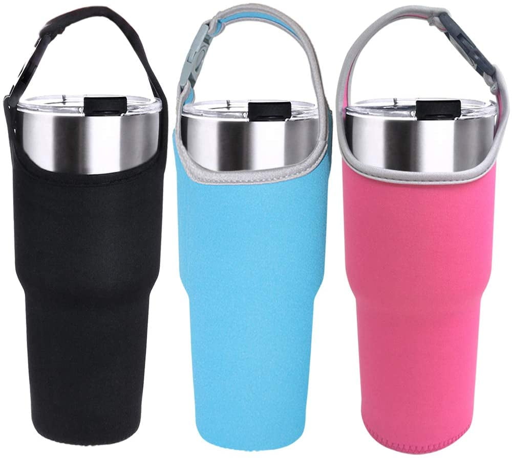 2pcs 30oz Rambler Cup Tumbler Water Bottle Carrier Sleeve Cover with Strap 
