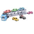thumbnail image 1 of Juguete Del Camión Del Portador Del Coche Del Transporte, Juguete Del Camión Del Transporte Desmontable Del Tirón Hacia Atrás Con 6 Coches Pequeños Para Los Niños, 1 of 7