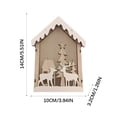 thumbnail image 3 of Decoración navideña, adornos navideños, regalos navideños, suministros decorativos navideños, casa de madera pequeña luminosa, árbol de Navidad colorido, pequeño colgante decorativo DIY., 3 of 8