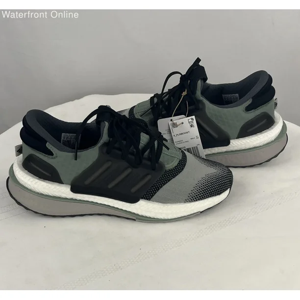 Adi-das X_PLRBOOST Men's Casual Shoes Sneakers Grey Green Silver NWOB Size 9