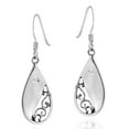 thumbnail image 4 of Swirl Rainbow Teardrop Pink Shell Sterling Silver Dangle Earings, 4 of 5