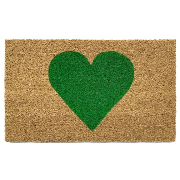Calloway Mills Green Heart Doormat, 36" x 72"