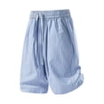 thumbnail image 4 of Gym Shorts Men Striped Drawstring Summer Loose Fitting Casual Sports Elastic Waist Straight Leg Workout Shorts Men With Pockets, 4 of 9