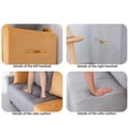 thumbnail image 3 of Modern Velvet Sofa Couch,3 Seater Sofa Couch with Cushion for Living Room,Light Grey & Yellow, 3 of 7