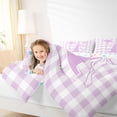 thumbnail image 4 of Catabedysis Bowknot Initial Y 7 Pieces Full Size Bedding Sets,Purple ABC Themed Full Size Bed in a Bag,Colorful Stars Reversible For Girls, 4 of 7