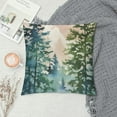 thumbnail image 2 of ARISTURING  Watercolor Blue Green Tree Pillow Covers Rustic Style Nature Forest Print Decorative Throw Pillows Winter Christmas Square Cushion Case for Home Sofa Couch Bed Outdoor, 2 of 5