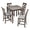 Walnut, variant on HSUNNS Dining Table Set for 4, 34.5" Square Kitchen Table with 4 Upholstered X-Shaped Backrest Chair, Wooden Dining Room Table Set for Small Apartment Living Room Saving Space, Walnut