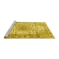 thumbnail image 2 of Ahgly Company Machine Washable Indoor Rectangle Medallion Yellow Traditional Area Rugs, 7' x 9', 2 of 4