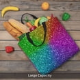 thumbnail image 6 of Naloa Colorful Glitter Tote Bag for Women, Foldable Tote Bag With Zipper, Large Shoulder Bag, Top Handle Handbag for Travel, Work, Shopping, 6 of 9