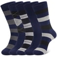 thumbnail image 5 of KOITHOT 5 Pack Mens Dress Socks Breathable Business Casual Mens Crew Socks Size 10 13, 5 of 7