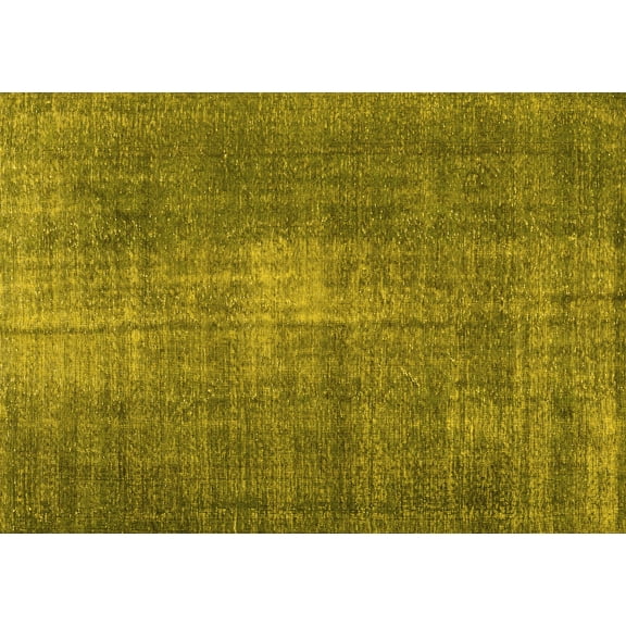 Ahgly Company Machine Washable Indoor Rectangle Persian Yellow Traditional Area Rugs, 5' x 7'