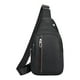 thumbnail image 1 of Bolso bandolera de cuero para hombre, ideal para viajes al aire libre, con correa ajustable, organizador multicompartimento, bolso deportivo de 31 x 16 x 5 cm, resistente bolso de cuero sintético., 1 of 3