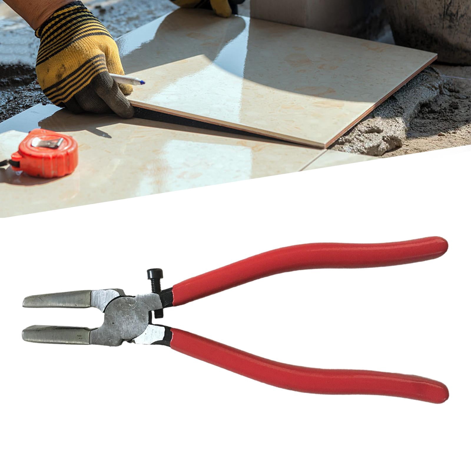 Key Fob Pliers, Glass Cutting Tool, Grozing Pliers, Metal Glass Running Pliers, Glass Breaking Pliers for Mosaics, Tiles, Stained Glass 8inch Flat Jaws