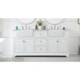 thumbnail image 3 of Elegant Decor Franklin 72" Aluminum MDF Double Bathroom Vanity in White, 3 of 15