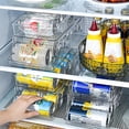 thumbnail image 4 of Kitchen Racks and Shelves for Storage Self-Signed Refrigerator Beverage Storage Box Double-Layer Foldable Rolling Beverage Beer Storage Box Kitchen Rack, 4 of 9