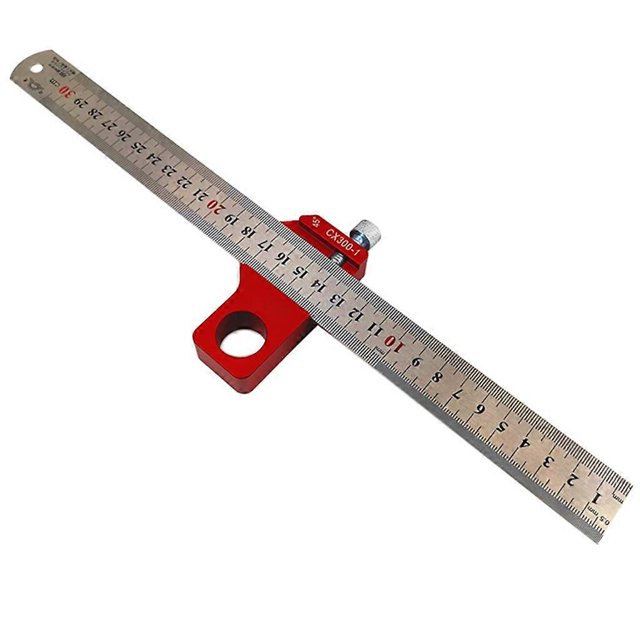 Universal Scribing Ruler 45 Degree Scale Ruler Measuring Marking Gauge Woodworking Right Angle Ruler Carpenter Tool DIY