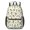 Sunflower Black Pattern, variant on Sunflower and Small Flower White 17" Waterproof Oxford School Backpacks for Teens, S-Shape Padded Straps, for School, Travel, Hiking, Camping