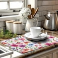 thumbnail image 6 of Spring Floral Dish Drying Mat Flowers Summer Kitchen Mat Dish Drying Pad Absorbent Dish Dryer Mat for Kitchen Countertops Microfiber Dishes Drainer Pad Dish Drying Rack Mat (18x24 in), 6 of 7
