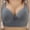 Gray, variant on Azrian Plus Size Bras,Woman's Solid Color Comfortable Hollow Out Perspective Bra Underwear No Rims