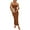 Brown, variant on PRETTYGARDEN Women's Bodycon Long Dresses Summer Strapless Tube Twist Knot Front Ribbed Knit Maxi Cocktail Dress with Slit