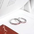 thumbnail image 3 of Geometric Couple Ring Set Matching Rings For Lovers, 3 of 5