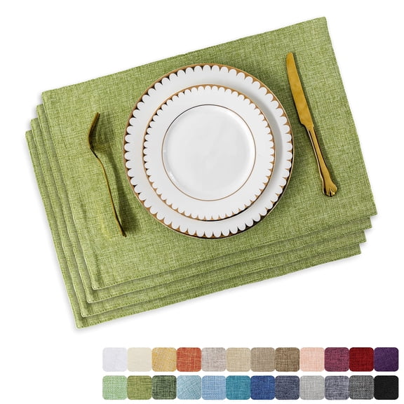 Set of 4 Heat Resistant Dining Table Cloth Place Mats Kitchen Table Mats Placemats Table Decor