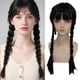 thumbnail image 1 of Peluca ajustable larga, negra y lisa para disfraz de Halloween. Peluca para niña, ideal para fiestas de cosplay., 1 of 9
