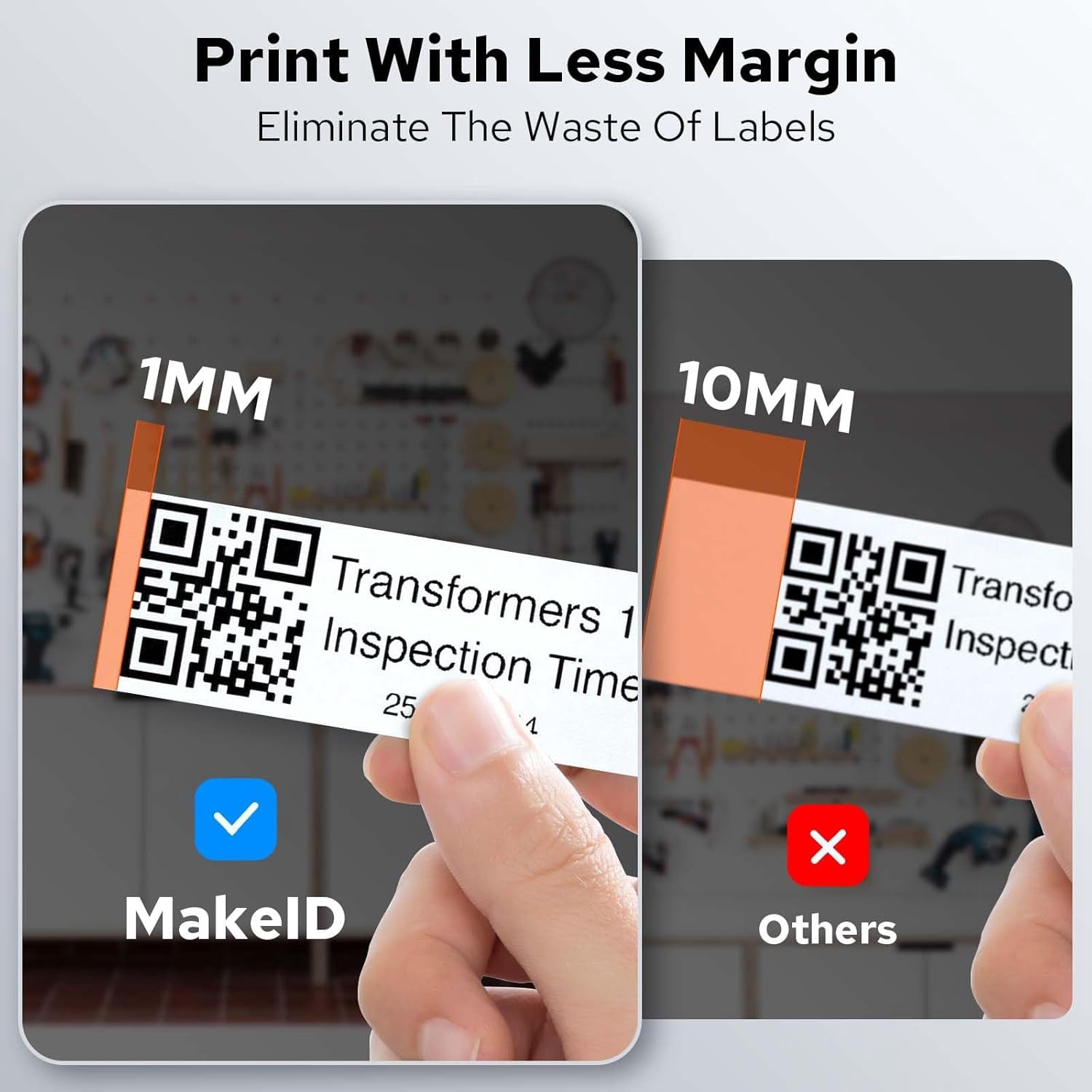 MakeID P31 Industrial Thermal Transfer Label Printer, Portable Bluetooth Labeler with Wire and Cable Labeling Machine