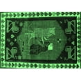 thumbnail image 1 of Ahgly Company Indoor Rectangle Animal Emerald Green Traditional Area Rugs, 4' x 6', 1 of 4