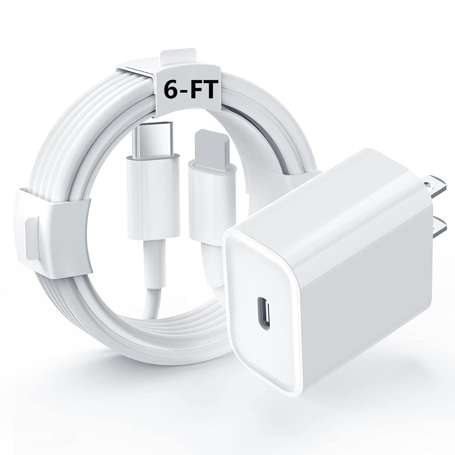 Phone Charger 6Ft Charging Cable and Wall Charger Power Adapter Plug Block Compatible with iPhone 14 pro max 13 12 X/8/8 Plus/7/7 Plus/6/6S/6 Plu/5S/SE/Mini/Air/Pro