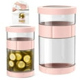 thumbnail image 2 of Dienrx 1 Gallon Glass Fermenting Crock with Water Seal Airlock Lid - Wide Mouth Fermentation Jar for Making Sauerkraut, Kimchi, Pickles & Vegetables, a Pickle Jar, 2 of 4