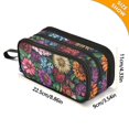 thumbnail image 4 of FORMRS Pencil Case with 3 Compartments Zipper Pouch, Elementary School Level and up, Vibrant Flowers Pattern, 4 of 8