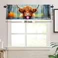 thumbnail image 3 of Rod Pocket Polyester kitchen Curtain Valances for Windows With Highland Cow Design For Indoor Living Room Bedroom Kitchen Decoration 54x18 inch, 3 of 5