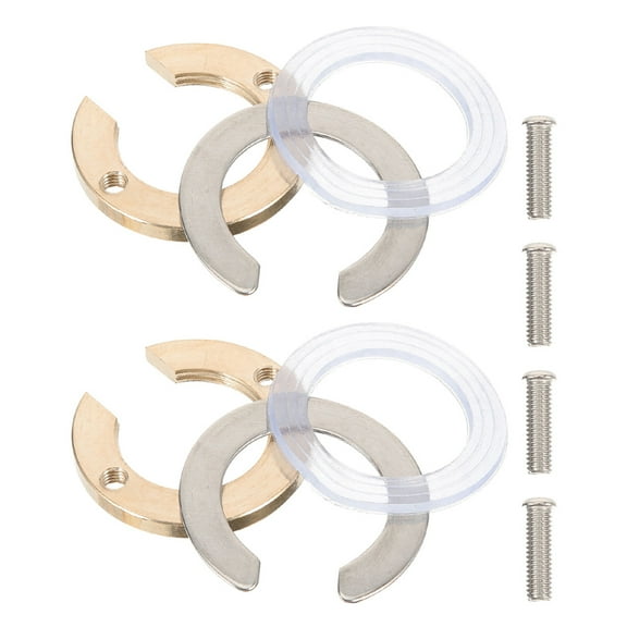 HEMOTON 2 Sets Anti Loosening Faucet Lock Nut Kit for Kitchen and Bathroom Secure Sink Water Tap Installation Accessories Easy to Install