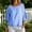 A179 Light Blue, variant on Womens Gingham Plaid Blouse Ruffle Hem 3/4 Flounce Sleeve Boat Neck Loose Fit Tunic Casual Summer Fashion Flowy Peplum Style Checkered Pattern Shirts Tops