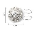 thumbnail image 3 of Hyknon Tools Rhinestone Buttons Cover Flower Sleeve Button Cover No Sew Instant Button Clip Decarative Button Embellishments For Dress Suit Tux Shirt Tuxedo Accessories Tools, 3 of 5